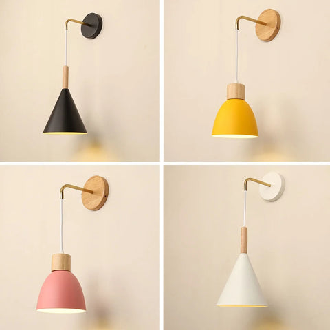 Nordic Wooden Wall Lamp