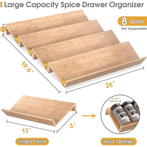 Bamboo Spice Rack Storage